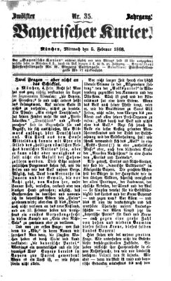 Bayerischer Kurier Mittwoch 5. Februar 1868