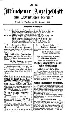Bayerischer Kurier Dienstag 25. Februar 1868