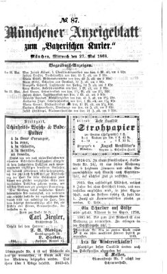 Bayerischer Kurier Mittwoch 27. Mai 1868