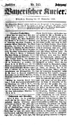 Bayerischer Kurier Sonntag 13. September 1868