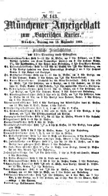 Bayerischer Kurier Sonntag 13. September 1868