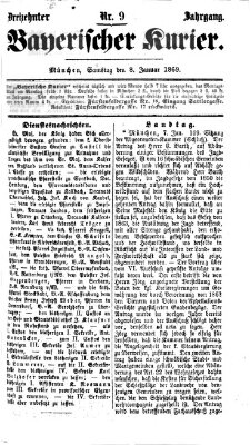 Bayerischer Kurier Samstag 9. Januar 1869
