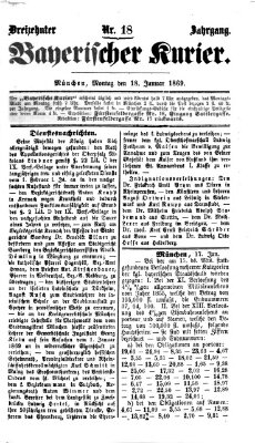 Bayerischer Kurier Montag 18. Januar 1869