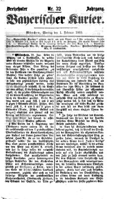 Bayerischer Kurier Montag 1. Februar 1869