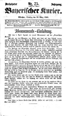 Bayerischer Kurier Dienstag 16. März 1869