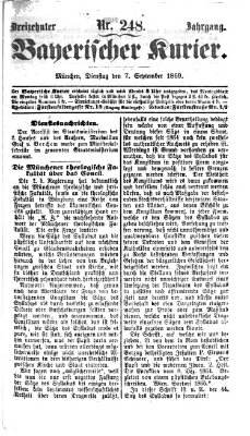 Bayerischer Kurier Dienstag 7. September 1869