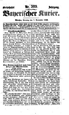 Bayerischer Kurier Sonntag 7. November 1869