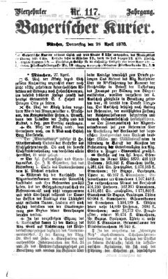 Bayerischer Kurier Donnerstag 28. April 1870