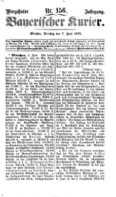 Bayerischer Kurier Dienstag 7. Juni 1870