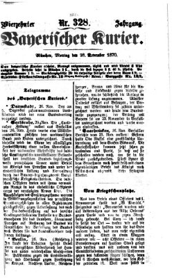Bayerischer Kurier Montag 28. November 1870