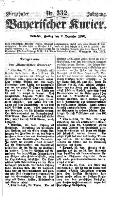 Bayerischer Kurier Freitag 2. Dezember 1870