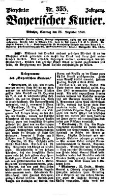 Bayerischer Kurier Sonntag 25. Dezember 1870
