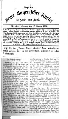 Neuer bayerischer Kurier für Stadt und Land Sonntag 17. Januar 1864