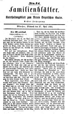 Neuer bayerischer Kurier für Stadt und Land Mittwoch 27. April 1864