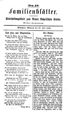 Neuer bayerischer Kurier für Stadt und Land Mittwoch 20. Juli 1864