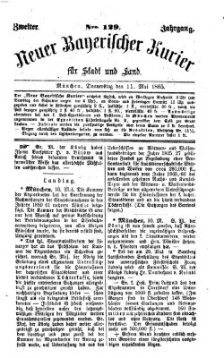 Neuer bayerischer Kurier für Stadt und Land Donnerstag 11. Mai 1865