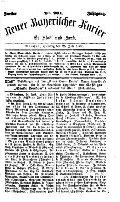 Neuer bayerischer Kurier für Stadt und Land Dienstag 25. Juli 1865