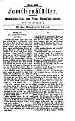 Neuer bayerischer Kurier für Stadt und Land Mittwoch 26. Juli 1865