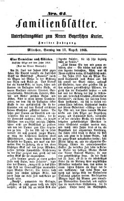 Neuer bayerischer Kurier für Stadt und Land Sonntag 13. August 1865