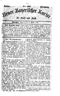 Neuer bayerischer Kurier für Stadt und Land Montag 5. März 1866