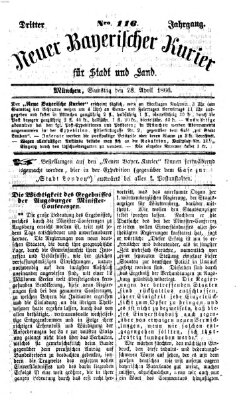 Neuer bayerischer Kurier für Stadt und Land Samstag 28. April 1866