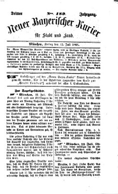 Neuer bayerischer Kurier für Stadt und Land Freitag 13. Juli 1866