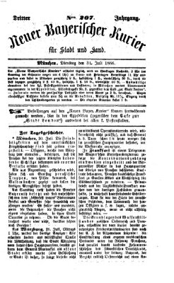 Neuer bayerischer Kurier für Stadt und Land Dienstag 31. Juli 1866
