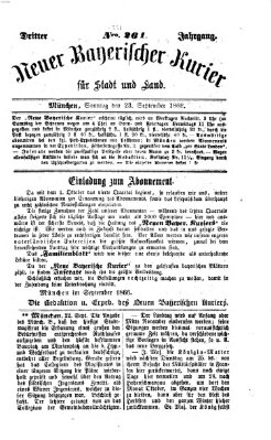 Neuer bayerischer Kurier für Stadt und Land Sonntag 23. September 1866