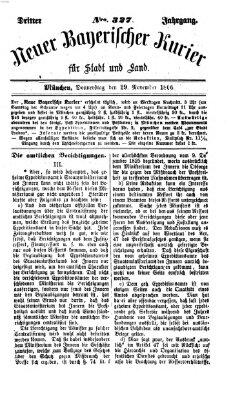 Neuer bayerischer Kurier für Stadt und Land Donnerstag 29. November 1866