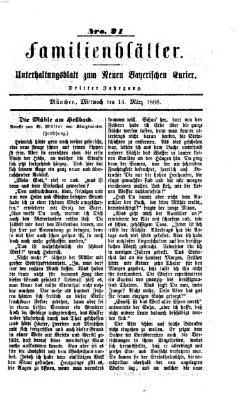 Neuer bayerischer Kurier für Stadt und Land Mittwoch 14. März 1866
