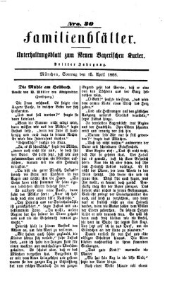 Neuer bayerischer Kurier für Stadt und Land Sonntag 15. April 1866