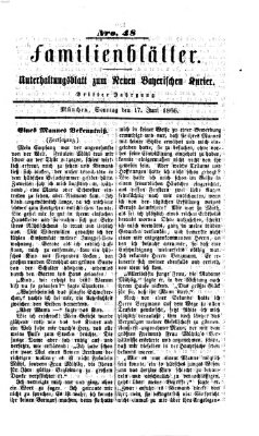 Neuer bayerischer Kurier für Stadt und Land Sonntag 17. Juni 1866