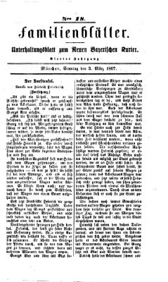 Neuer bayerischer Kurier für Stadt und Land Sonntag 3. März 1867