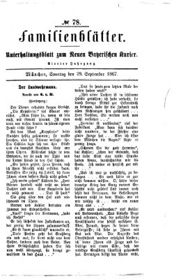 Neuer bayerischer Kurier für Stadt und Land Sonntag 29. September 1867
