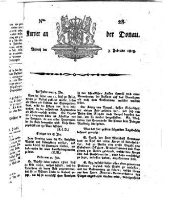 Kourier an der Donau (Donau-Zeitung) Mittwoch 3. Februar 1813
