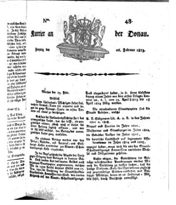 Kourier an der Donau (Donau-Zeitung) Freitag 26. Februar 1813