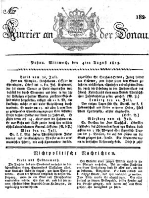 Kourier an der Donau (Donau-Zeitung) Mittwoch 4. August 1813