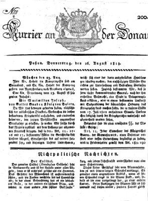 Kourier an der Donau (Donau-Zeitung) Donnerstag 26. August 1813