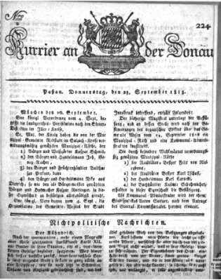 Kourier an der Donau (Donau-Zeitung) Donnerstag 23. September 1813