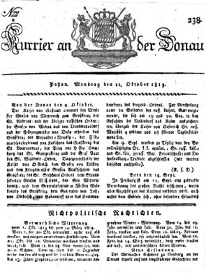 Kourier an der Donau (Donau-Zeitung) Montag 11. Oktober 1813
