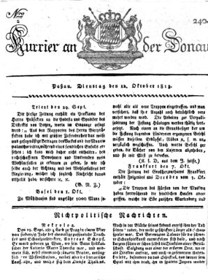 Kourier an der Donau (Donau-Zeitung) Dienstag 12. Oktober 1813
