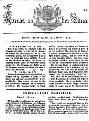 Kourier an der Donau (Donau-Zeitung) Montag 25. Oktober 1813