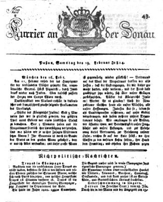 Kourier an der Donau (Donau-Zeitung) Samstag 19. Februar 1814