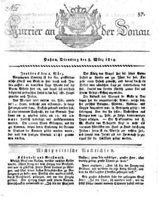 Kourier an der Donau (Donau-Zeitung) Dienstag 8. März 1814