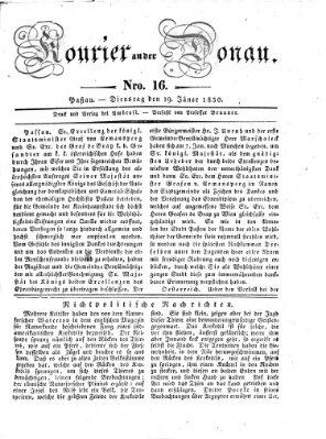 Kourier an der Donau (Donau-Zeitung) Dienstag 19. Januar 1830