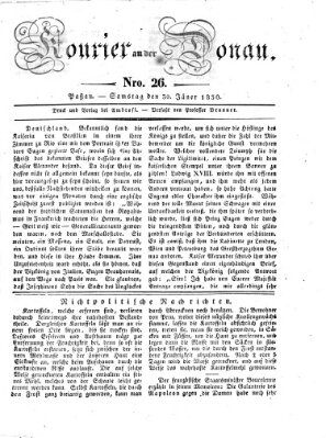 Kourier an der Donau (Donau-Zeitung) Samstag 30. Januar 1830