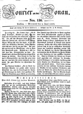 Kourier an der Donau (Donau-Zeitung) Mittwoch 2. Juni 1830