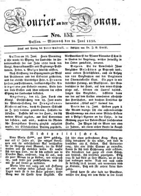 Kourier an der Donau (Donau-Zeitung) Mittwoch 30. Juni 1830