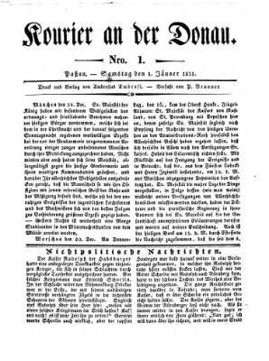 Kourier an der Donau (Donau-Zeitung) Samstag 1. Januar 1831