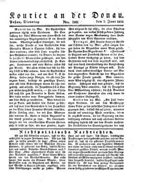 Kourier an der Donau (Donau-Zeitung) Dienstag 7. Juni 1831
